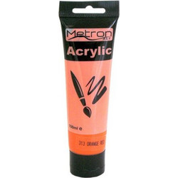 Metron Art 313 Orange Red Ακρυλικό Χρώμα Ζωγραφικής 100ml