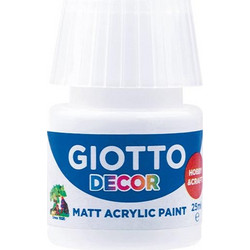 Giotto Decor Matt White Ακρυλικό Χρώμα Ζωγραφικής 25ml