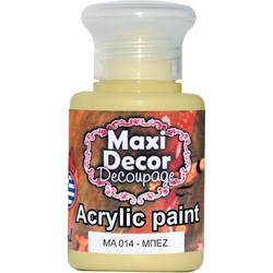 Maxi Decor 014 Beige Ακρυλικό Χρώμα Ζωγραφικής 60ml