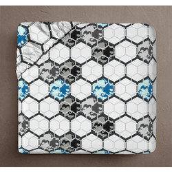 Isadore Lorraine Σεντόνι King Size Βαμβακερό με Λάστιχο 180x200+30 BeehiveBlue