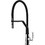 Gessi Proton 17191G-031 Μπαταρία Κουζίνας Πάγκου Διπλής Παροχής Ανάμεικτη με Εύκαμπτο Ρουξούνι Μαύρη