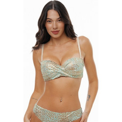 Bluepoint Wild Cat Bikini Top Strapless Animal Print Τιρκουάζ Χρυσό 26066012D-09
