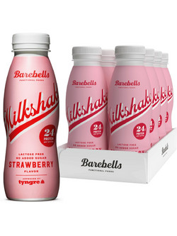 Barebells Milkshake Strawberry Πρωτεΐνη 8x330ml