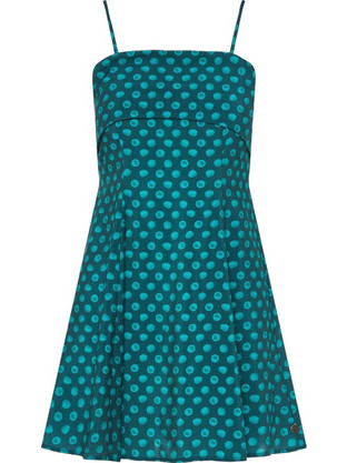 Funky Buddha Mini Καλοκαιρινό Βραδινό Φόρεμα Κυπαρισσί FBL013-126-13