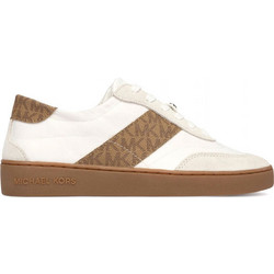 Michael Kors Γυναικεία Sneakers Λευκά Καφέ 43R6KCFS1D-297