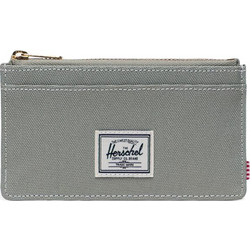 Herschel Μικρό Υφασμάτινο Γυναικείο Πορτοφόλι με Φερμουάρ Ανθρακί 30070 06110