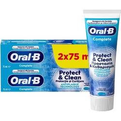 Oral-B Complete Protect & Clean Οδοντόκρεμες 2x75ml