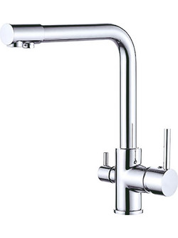 Interflex Pure 084720 Μπαταρία Κουζίνας Πάγκου Τριπλής Παροχής Ανάμεικτη Inox
