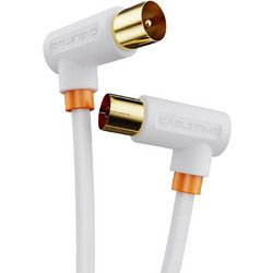 Cabletime Καλώδιο Κεραίας Coax Male to Coax Female 1m White CT-AV101-10