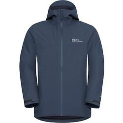 Jack Wolfskin Ανδρικό Μπουφάν Αντιανεμικό Πετρόλ A61870-T0352