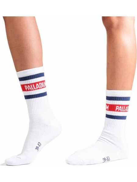 Palladium Ανδρικές Κάλτσες Ψηλές με Σχέδια Λευκές 7381-570