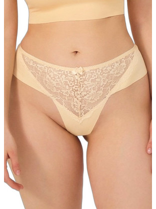 Cottonhill Γυναικείο Brazil με Δαντέλα Μπεζ CH6002