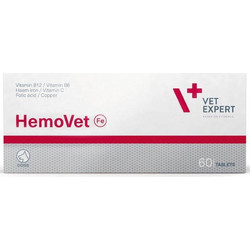 VetExpert HemoVet Συμπλήρωμα Διατροφής Σκύλου & Γάτας για Ενέργεια & Τόνωση 60 Δισκία