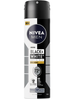 Nivea Black & White Epic Night Ανδρικό Αποσμητικό Spray 72h 150ml