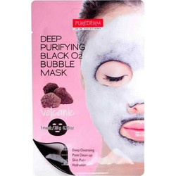 Purederm Deep Purifying Black O2 Bubble Volcanic Sheet Μάσκα Προσώπου 20gr
