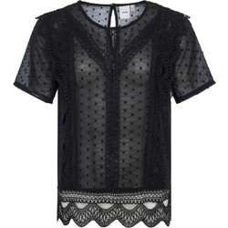 Ichi Carly Γυναικείο Καλοκαιρινό Top Μαύρο 20108574-10011