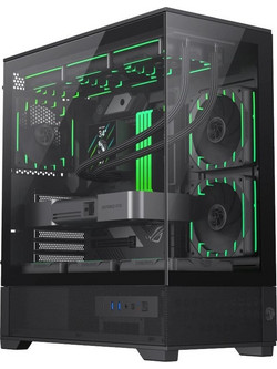 Gamemax Vista 2 AB Black Gaming Midi Tower Κουτί Υπολογιστή RGB με Πλαϊνό Παράθυρο