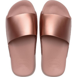 Havaianas Γυναικείες Παντόφλες Καλοκαιρινές Αντιολισθητικές Κολυμβητηρίου Ροζ Χρυσές 4147131-3544