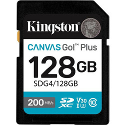 Kingston Canvas Go! Plus Gen4 SDXC 128GB Class 10 U3 V30 UHS-I 200MB/s