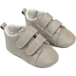 Babywalker Βαπτιστικά Sneakers Αγκαλιάς για Αγόρι Δερμάτινα Γκρι MI1091