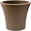 Plastona City Γλάστρα Στρογγυλή Πλαστική Σοκολατί 35x32cm 10.11.0110