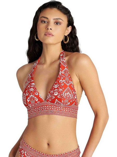 BLU4U Coral Damask Bikini Top Τριγωνάκι Κοραλί 26366422D-20