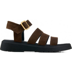 Commanchero Γυναικεία Σανδάλια Suede Καφέ 51542-422