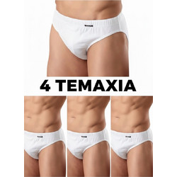Apple Boxer Ανδρικά Σλιπ Βαμβακερά Λευκά 4Pack 0210200