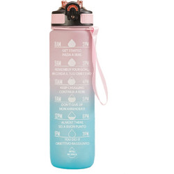 Fitpaddy Motivational Cyan/Pink 1lt