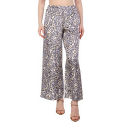 Max Mara Ψηλόμεσο Υφασμάτινο Γυναικείο Παντελόνι Relaxed Εφαρμογή Γκρι 2515131091-001