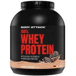 Body Attack 100% Whey Cookies & Cream Πρωτεΐνη Ορού Γάλακτος Γράμμωσης 2kg