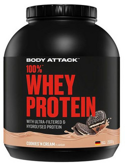 Body Attack 100% Whey Cookies & Cream Πρωτεΐνη Ορού Γάλακτος Γράμμωσης 2kg