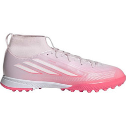 Adidas F50 Hyperfast League TF KK1354 Παιδικά Ποδοσφαιρικά Παπούτσια με Σχάρα και Καλτσάκι Λευκά Μωβ