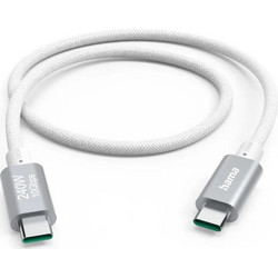 Hama 201724 Braided USB-C to USB-C 240W 1.5m White