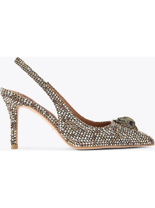 Kurt Geiger Γόβες Slingback με Τακούνι Στιλέτο με Στρας Χρυσές 3422843609