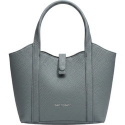 Bag to Bag Γυναικεία Τσάντα Χειρός από Δερματίνη Γκρι KX2521