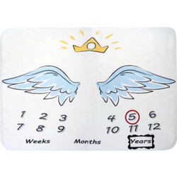 QueenMother Κουβέρτα Φωτογράφισης για Αγόρι Angel Wings Λευκή