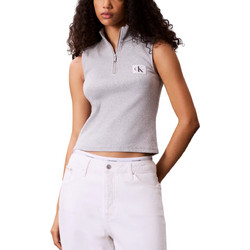 Calvin Klein Γυναικείο Καλοκαιρινό Top Βαμβακερό Λιλά LV047C909G-P79