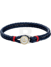Tommy Hilfiger Ανδρικό Βραχιόλι Χειροπέδα με Άγκυρα από Δέρμα & Ατσάλι 2790691