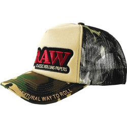 Raw Ανδρικό Καπέλο Jockey με Δίχτυ Snapback Υφασμάτινο Μπεζ 10488