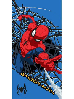 Borea Spider-Man Action Παιδική Πετσέτα Θαλάσσης Microfiber Μπλε 70x140cm 034693097120