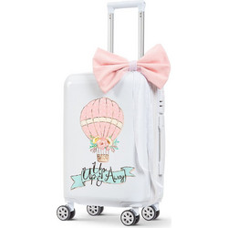 Parisis Βαλίτσα Βάπτισης Up Up & Away για Κορίτσι Λευκή Ροζ Β403