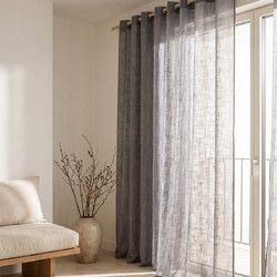 Premier Κουρτίνα Παραθύρου με Τρουκς 140x260 Marilu 20.00.12383 Grey