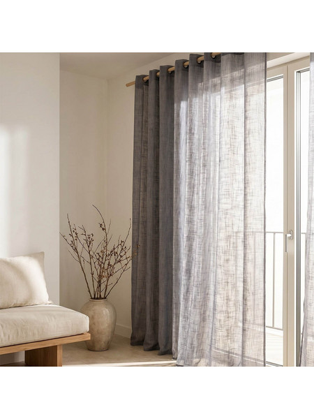 Premier Κουρτίνα Παραθύρου με Τρουκς 140x260 Marilu 20.00.12383 Grey