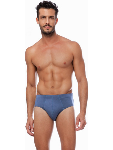 Minerva Ανδρικά Σλιπ Βαμβακερά Μπλε 2Pack 90-20482-143