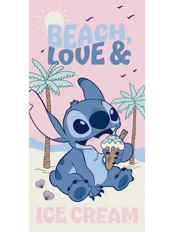 Borea Ice Cream Stitch Παιδική Πετσέτα Θαλάσσης Microfiber Ροζ 70x140cm 034687111120