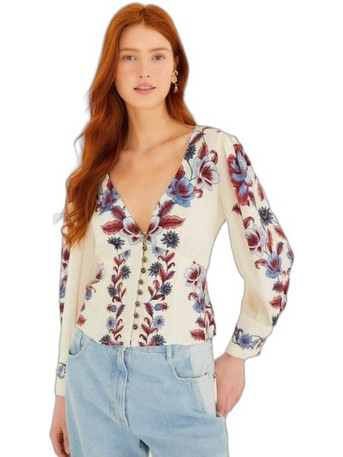 Farm Rio Γυναικείο Καλοκαιρινό Crop Top Εκρού 350083