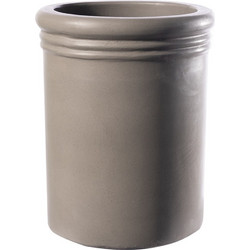 Supergreens Fusion Γλάστρα Στρογγυλή Τσιμεντένια Καφέ 27x33cm A-3370-8