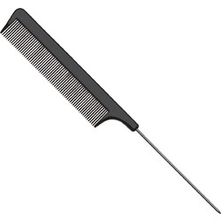 Sibel Metal Pin Χτένα Μαλλιών Λισουάρ Μεταλλική για Κρεπάρισμα Μαύρη
