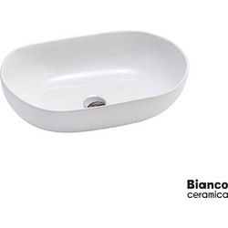 Bianco Loop Επικαθήμενος Νιπτήρας Μπάνιου Οβάλ Πορσελάνης 57.5x36.5cm Λευκός 514-32055-300